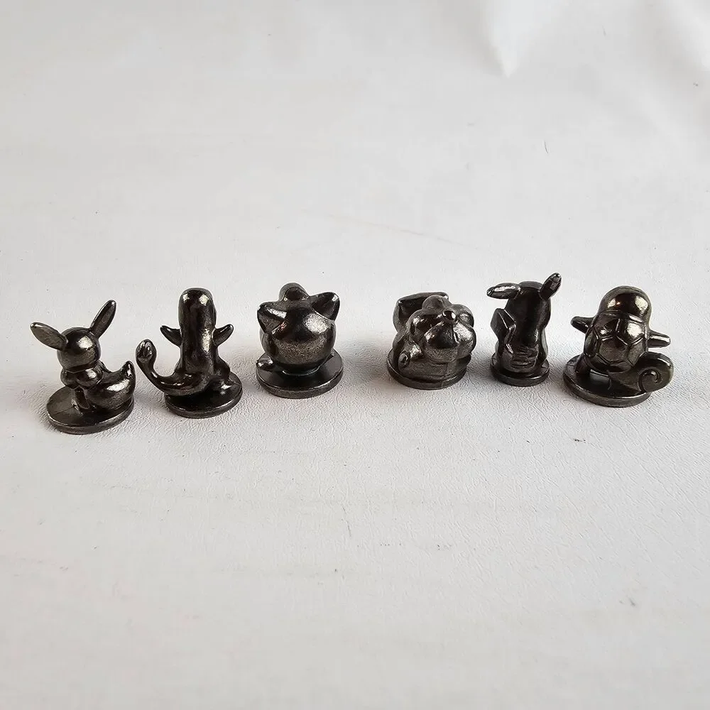 Pokemon Monopoly Metal Tokens Lot of 6 Pikachu Eevee Squirtle Charmander Bulb